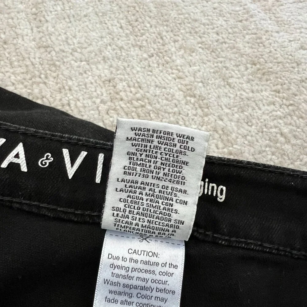 NWT Ava & Viv Super Stretch Jeggings Skinny Jeans 20W Black Boho - Picture 11 of 11